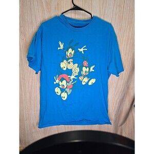 ANIMANIACS SHIELDED ANIMANIACS BLUE Licensed Adult Mens Graphic Tee Shirt LARGE